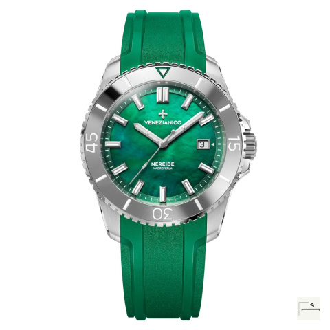 VENEZIANICO: Nereide Madreperla Tungsteno 4521540 (gumowy pasek)