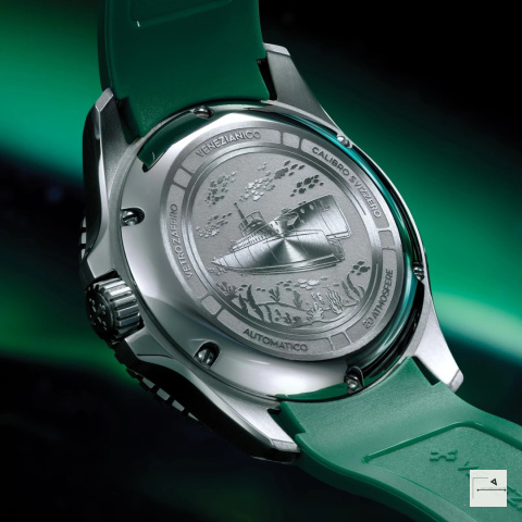 VENEZIANICO: Nereide Madreperla Tungsteno 4521540 (gumowy pasek)