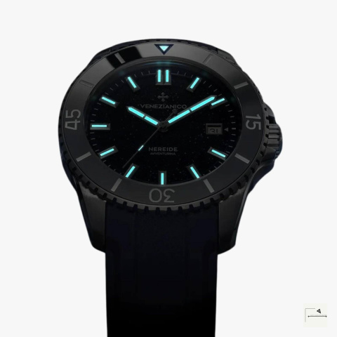 Venezianico: Nereide 42 AVVENTURINA - 4521550 (gumowy pasek)