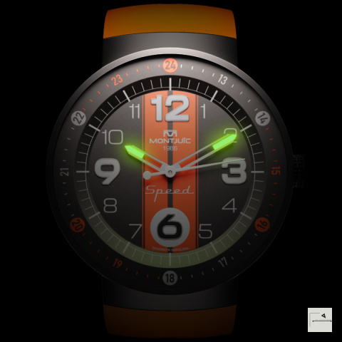MONTJUIC: Speed Sport Orange Racing Stripes PVD