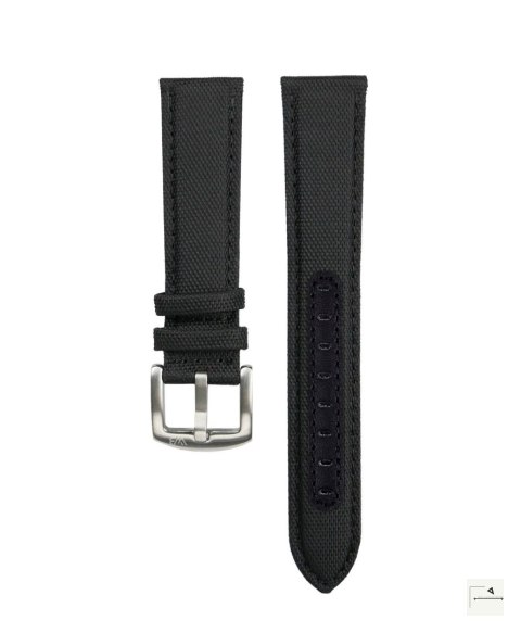 Pasek Premium Sailcloth WB Original Czarny 20 mm - klamra szczotkowana