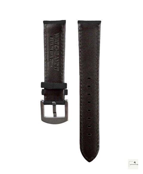 Pasek Premium Sailcloth WB Original Czarny 20 mm - klamra szczotkowana