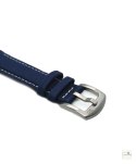 Pasek Premium Sailcloth WB Original Granatowy z białym przeszyciem 20 mm - klamra szczotkowana