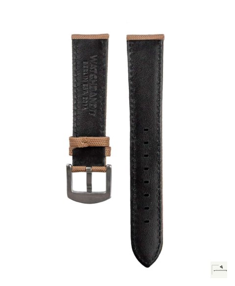 Pasek Premium Sailcloth WB Original Khaki 22 mm - klamra szczotkowana