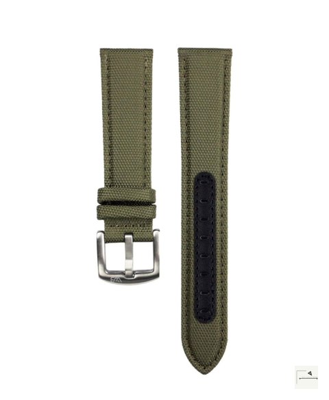 Pasek Premium Sailcloth WB Original Zielony 22 mm - klamra szczotkowana