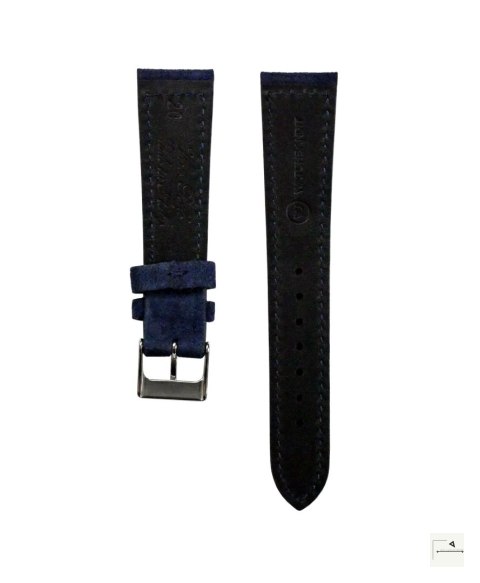 Pasek WB Original Classic Suede Dark Blue 20 mm