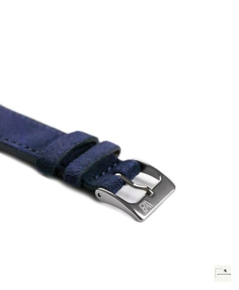 Pasek WB Original Classic Suede Dark Blue 22 mm