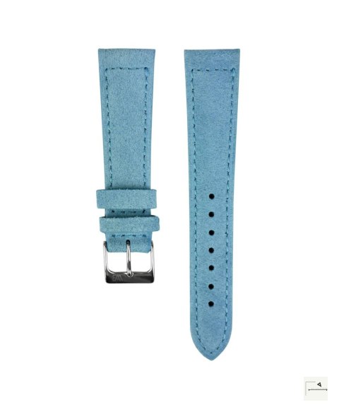 Pasek WB Original Classic Suede Light Blue 20 mm