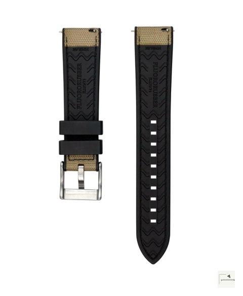 Pasek WB Original Hybrid Sailcloth/Rubber Khaki 22 mm