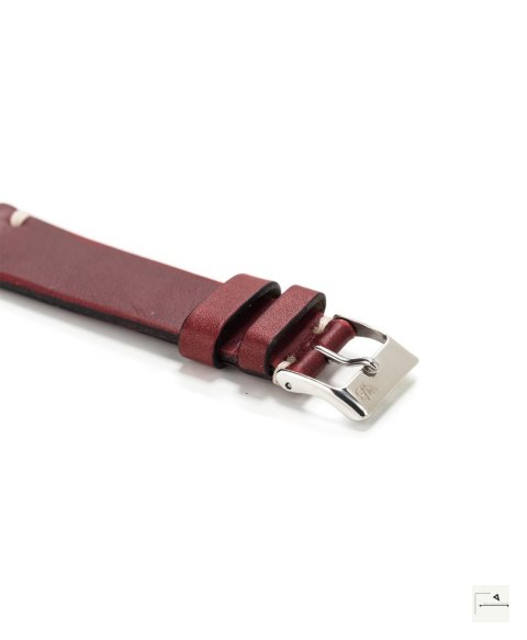 Pasek WB Original Vintage Leather Burgundy 20 mm