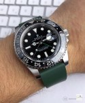 Pasek gumowy Classic FKM WB Original Zielony 22 mm - klamra szczotkowana