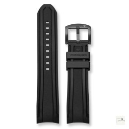 Pasek gumowy TPU VENEZIANICO Czarny PVD 22 mm