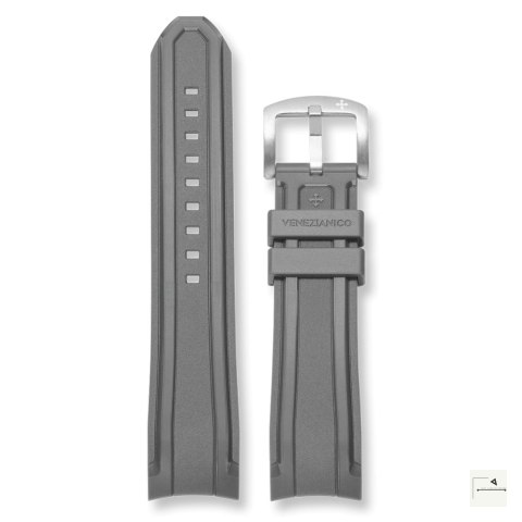 Pasek gumowy TPU VENEZIANICO Szary 22 mm