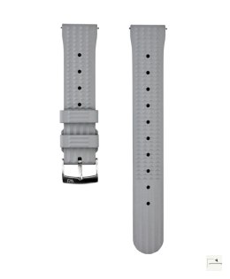 Pasek gumowy Waffle FKM WB Original Szary 20 mm - klamra szczotkowana