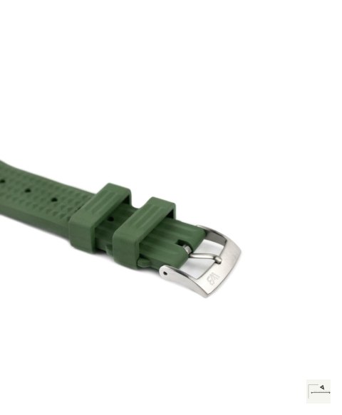 Pasek gumowy Waffle FKM WB Original Zielony 22 mm - klamra szczotkowana