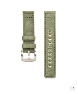 Pasek materiałowy Canvas WB Original Zielony 22 mm - klamra szczotkowana