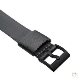 Pasek nylonowy Jelsdal Vintage Military Single-Pass Grey 22 mm - klamra czarna PVD