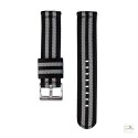 Pasek nylonowy Jelsdal Vintage Military Two-Piece Black/Grey 20 mm - klamra czarna PVD