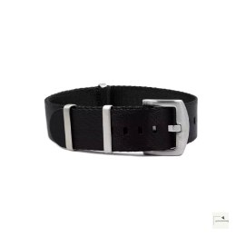 Pasek nylonowy Premium Single-Piece WB Original Czarny 20 mm - klamra szczotkowana