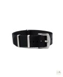 Pasek nylonowy Premium Single-Piece WB Original Czarny 20 mm - klamra szczotkowana