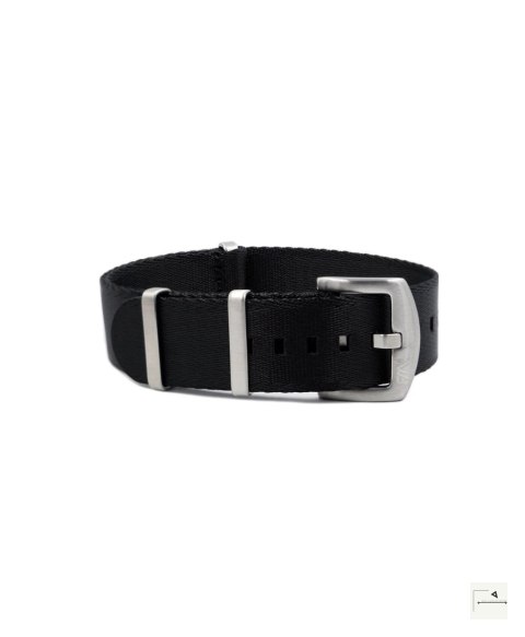 Pasek nylonowy Premium Single-Piece WB Original Czarny 20 mm - klamra szczotkowana