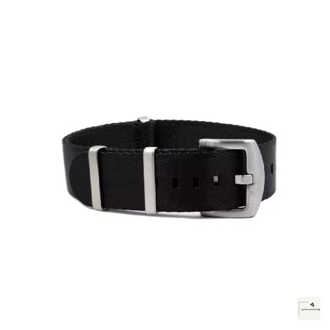 Pasek nylonowy Premium Single-Piece WB Original Czarny 22 mm - klamra szczotkowana