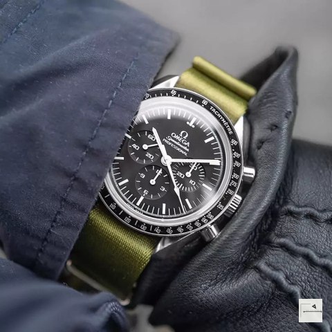 Pasek nylonowy Premium Single-Piece WB Original Militarna zieleń 20 mm - klamra szczotkowana
