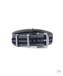 Pasek nylonowy Premium Single-Piece WB Original Niebiesko-szary 20 mm - klamra szczotkowana