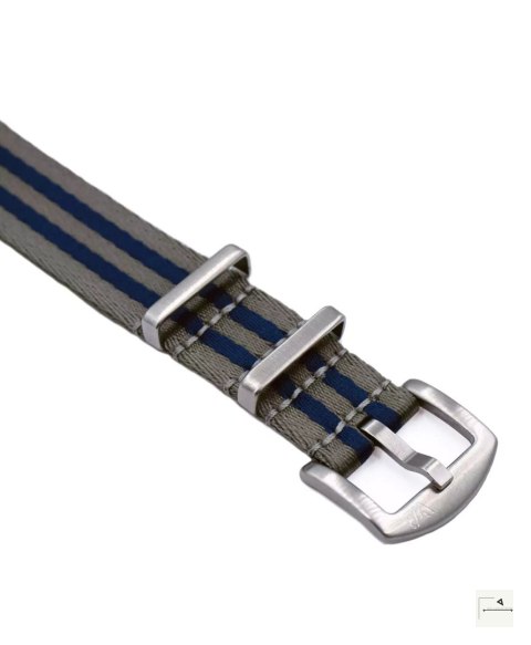 Pasek nylonowy Premium Single-Piece WB Original Niebiesko-szary 20 mm - klamra szczotkowana