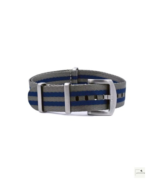 Pasek nylonowy Premium Single-Piece WB Original Niebiesko-szary 22 mm - klamra szczotkowana