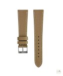 Pasek skórzany Textured Calfskin WB Original Beżowy 20 mm - klamra polerowana