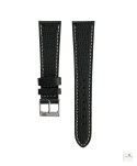 Pasek skórzany Textured Calfskin WB Original Czarny 20 mm - klamra polerowana