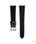Pasek skórzany Textured Calfskin WB Original Czarny 22 mm - klamra polerowana