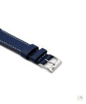 Pasek skórzany Textured Calfskin WB Original Granatowy 20 mm - klamra polerowana
