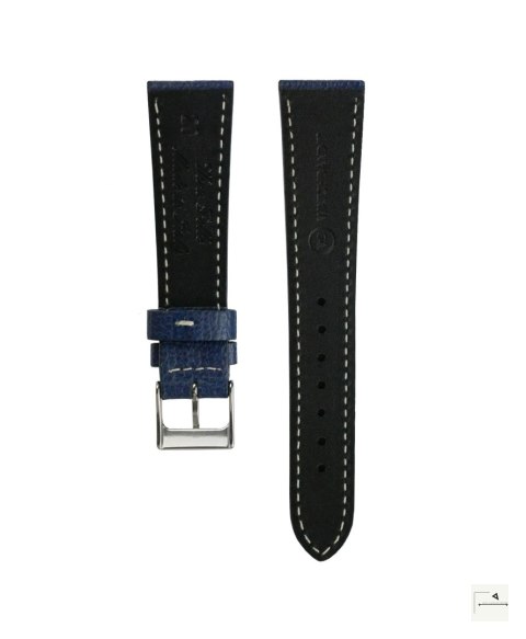 Pasek skórzany Textured Calfskin WB Original Granatowy 20 mm - klamra polerowana