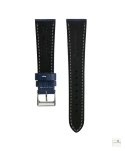Pasek skórzany Textured Calfskin WB Original Granatowy 22 mm - klamra polerowana