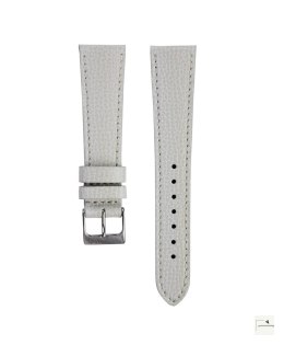 Pasek skórzany Textured Calfskin WB Original Jasnoszary 20 mm - klamra polerowana