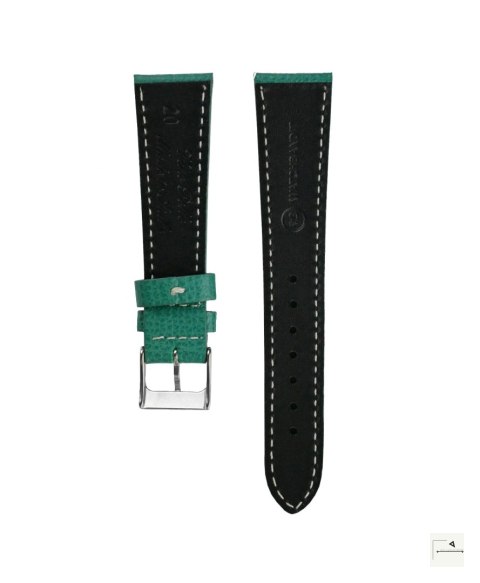 Pasek skórzany Textured Calfskin WB Original Petrol 20 mm - klamra polerowana
