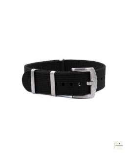 Prążkowany pasek nylonowy NATO WB Original Black 20 mm - klamra czarna PVD