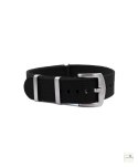 Prążkowany pasek nylonowy NATO WB Original Black 24 mm - klamra czarna PVD