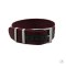 Regulowany pasek nylonowy Premium Single-Pass WB Original Czarno-bordowy 22 mm - klamra szczotkowana