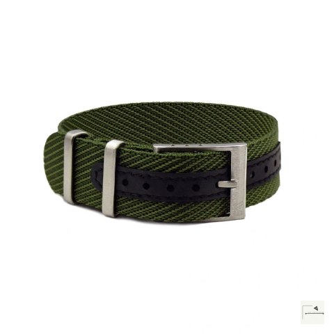 Regulowany pasek nylonowy Premium Single-Pass WB Original Militarna zieleń 22 mm - klamra szczotkowana