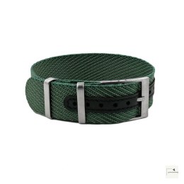 Regulowany pasek nylonowy Premium Single-Pass WB Original Petrolowo-zielony 22 mm - klamra szczotkowana