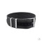 Regulowany pasek nylonowy Premium Single-Pass WB Original Szary 20 mm - klamra szczotkowana