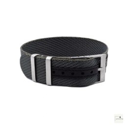 Regulowany pasek nylonowy Premium Single-Pass WB Original Szary 22 mm - klamra szczotkowana