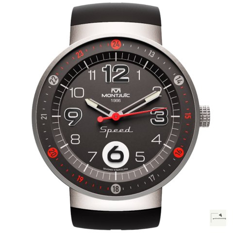 Zegarek Montjuïc Speed Red Standard SS - MJ1.0102.S