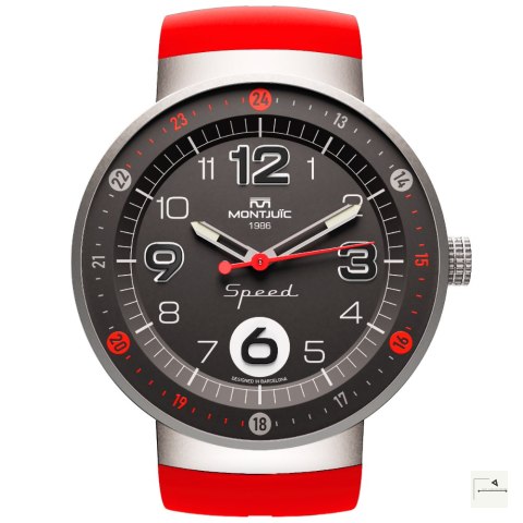 Zegarek Montjuïc Speed Red Standard SS - MJ1.0102.S