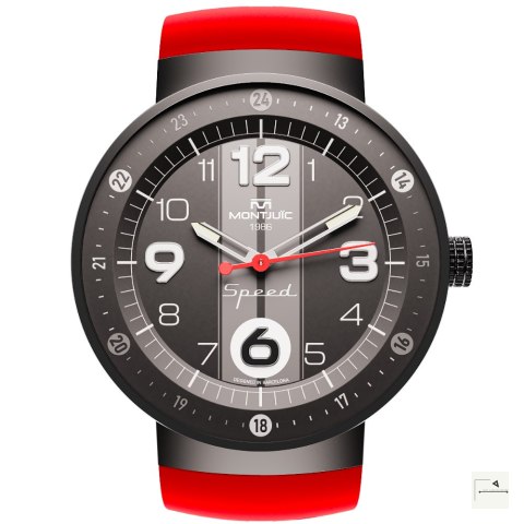 Zegarek Montjuïc Speed Sport Grey Stripes PVD - MJ1.0903.B