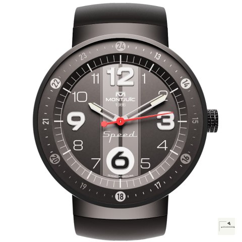 Zegarek Montjuïc Speed Sport Grey Stripes PVD - MJ1.0903.B