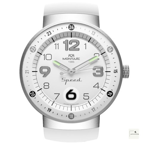 Zegarek Montjuïc Speed White Lella SS - MJ1.0406.S